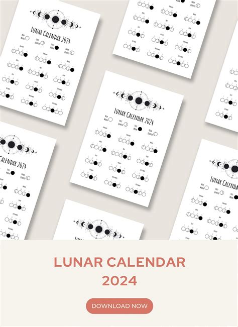 Moon Phase Calendar Cute Free Printable 2024 Lunar Calendar, 58% OFF