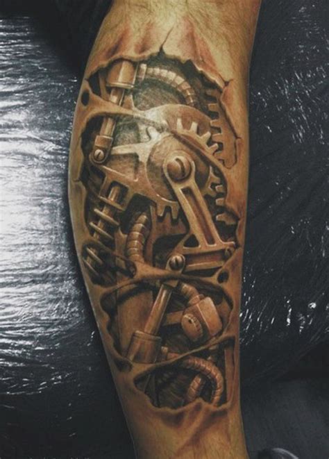 Anckle Complicated Mechanism biomechanic tattoo | Best Tattoo Ideas Gallery