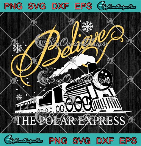 The Polar Express Believe Christmas SVG, Family Pajamas Vintage SVG PNG ...