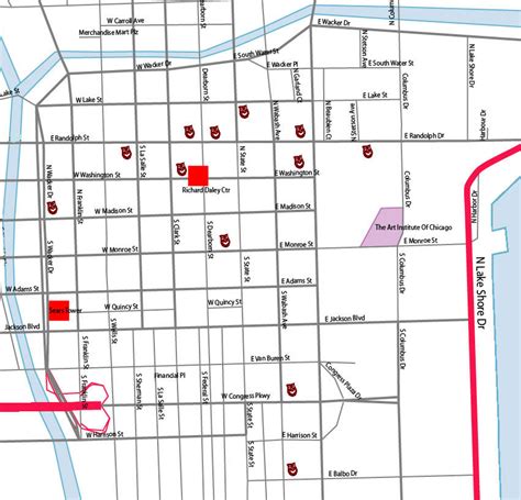 Map Of Theatres In The Loop | Chicago Theatre District - Theatre In Chicago