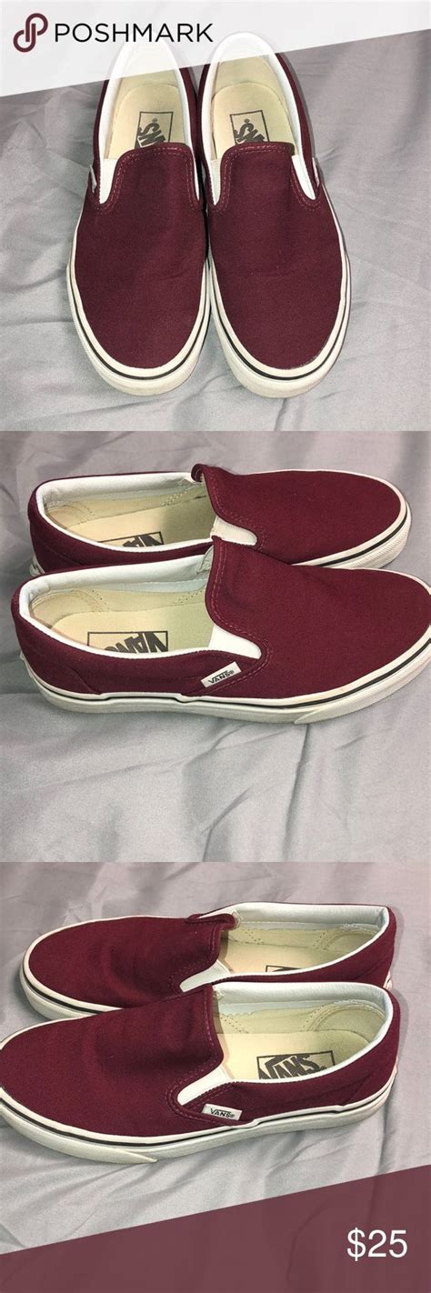 Maroon Vans | Maroon vans, Vans, Vans classic slip on sneaker