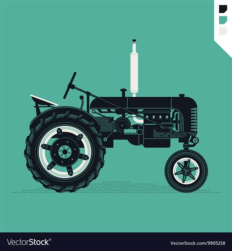 Farm tractor Royalty Free Vector Image - VectorStock