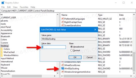 Change DPI Scaling Level for Display in Windows 10