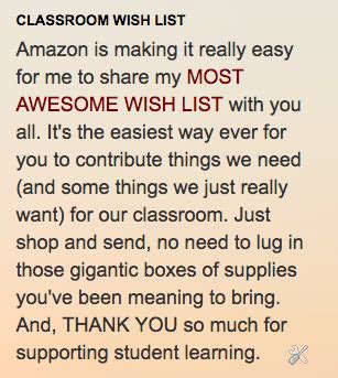 Teacher Wish List on Amazon: What you need shipped directly to you