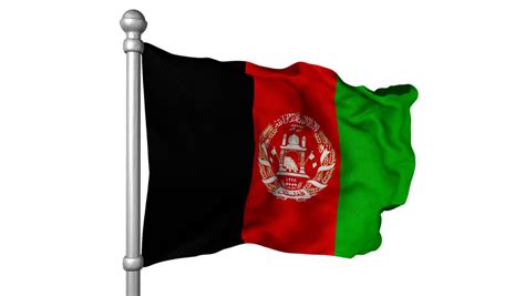 Flag Of Afghanistan Beautiful 3d Animation Of The Afghanistan Flag With ...