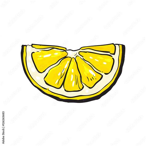 Lemon Wedge Drawing