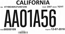 California Temporary License Plates W/Anti-Static Coating - Dealertrack ...