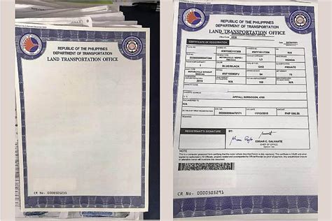 LTO has new, larger Certificate of Registration (CR) - Motorcycle News