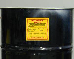 Custom Hazardous Waste Labels