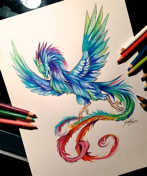 Phoenix Drawing In Color at GetDrawings | Free download