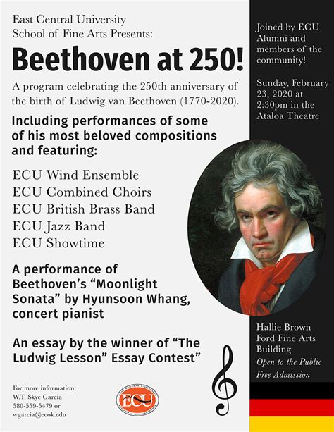 ECU presents “Beethoven at 250: A Celebration of the Life and Music of ...