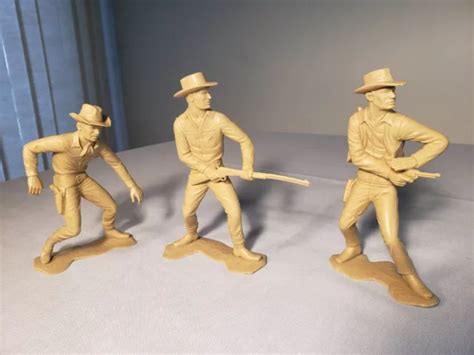 VINTAGE 1964 LOUIS MARX COWBOYS & SHERIFF 6" Plastic Toy Figures SET OF 3 NOS $19.99 - PicClick