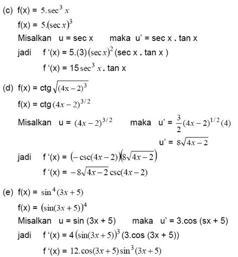 Turunan Sin Cos Tan – Ilmu