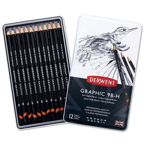 Derwent Graphic Pencils Soft (Sketching) Tin of 12