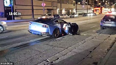 Michael B Jordan's $430,000 Ferrari is DESTROYED in horror crash ...