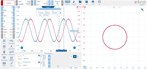 Oscilloscope phase measurements and math channels