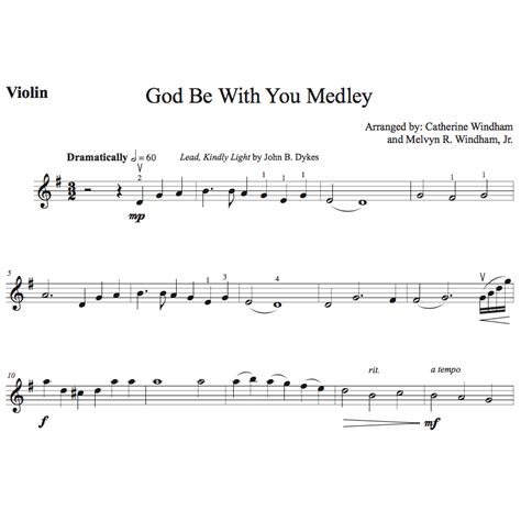 God Be With You Medley (Sheet Music for Violin and Piano) – Melkim ...