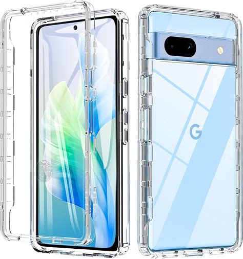 For Google Pixel 7A Case, Pixel 7A Case, Military Grade Shockproof Transparent Built-in Screen ...