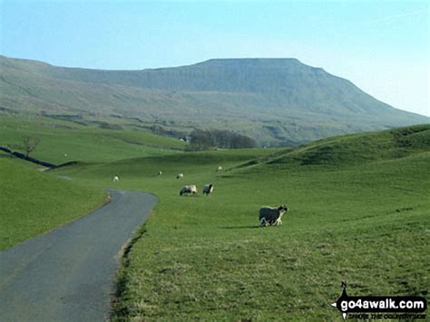 Walk Route Map ny154 Ingleborough and the Ingleton Waterfalls from Ingleton