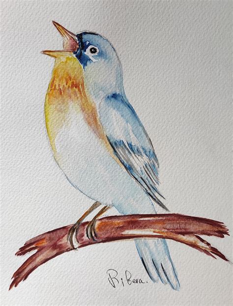 Original Birds , Painting Birds Watercolor - Etsy