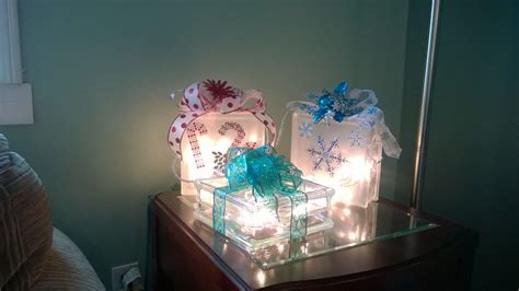 Easy to make lighted glass blocks | Lighted glass blocks, Glass blocks, Glass block crafts