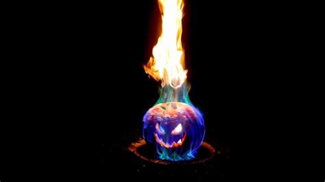 Flamethrower Pumpkin - Flaming Halloween Jack o Lantern - YouTube