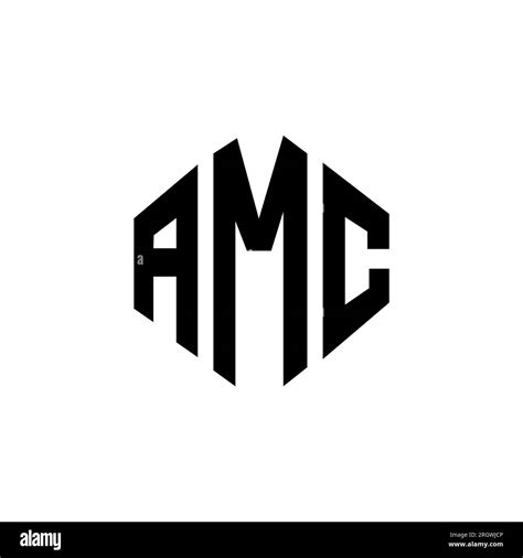 AMC letter logo design with polygon shape. AMC polygon and cube shape logo design. AMC hexagon ...