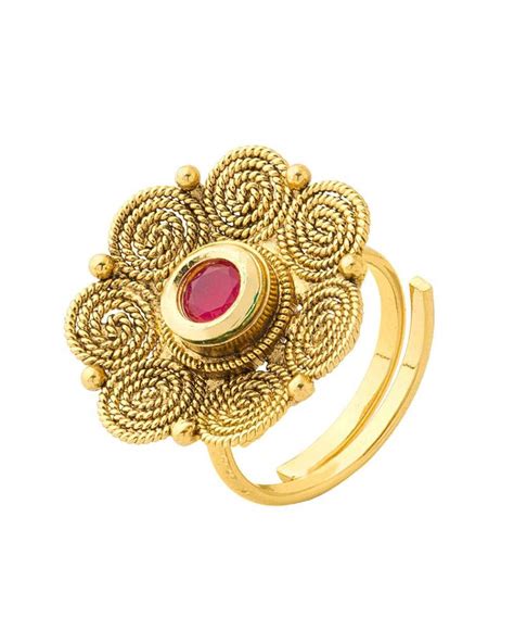 Buy Gold kundan rings Online