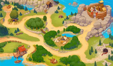 World map and characters for mobile game on Behance | World map game, Mobile game, Map games