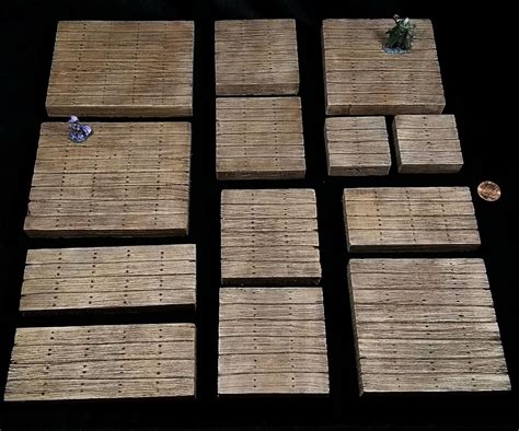 Wooden Dungeons and Dragons Dungeon Tiles Inch Grid Terrain Set d&d 28mm Wood | eBay