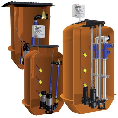 FRP Sewage & Stormwater Package Pump Stations Vertical - All Purpose Pumps