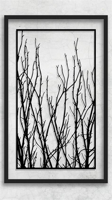 Paper Cut Artwork- Tree Art- Tree Branches- Tree Branch Silhouette ...