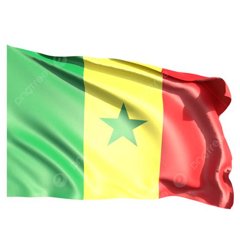 Senegal Flag Waving, Senegal Flag Waving Transparent, Senegal Flag, Senegal Flag With Pole PNG ...