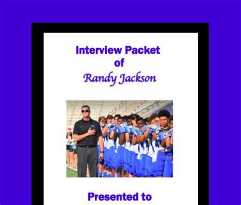 HEAD COACH INTERVIEW PACKET