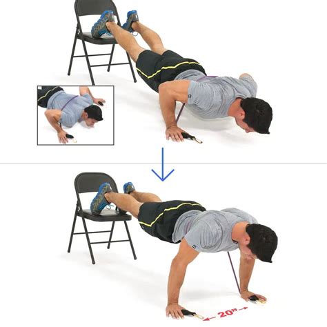 Better Decline Push Ups with Bands - Target: Upper Chest