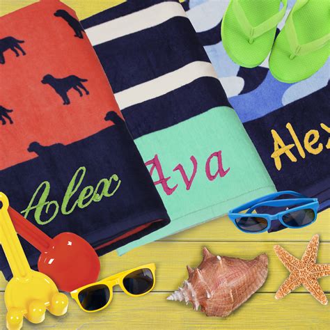 Beach Towels Personalized Custom Beach Towel Monogrammed