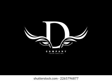 White D Letter Logo Design Wing Stock Vector (Royalty Free) 2265796877 | Shutterstock