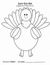 Turkey Template Disguise Printable Coloring Thanksgiving Pages Kids  sketch template