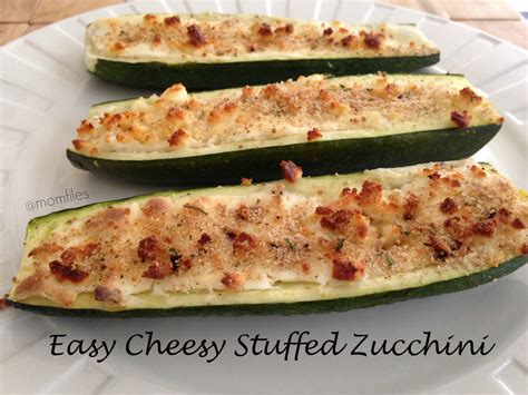 Easy Cheesy Stuffed Zucchini Recipe | MOMFILES.com