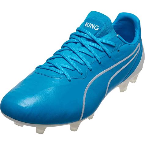 Puma King Platinum FG - Luminous Blue/Puma White - SoccerPro