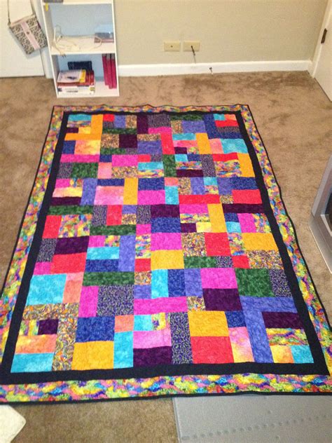 A quilt I made using the Yellow Brick Road pattern. | Quilting crafts, Quilts, Quilt block patterns