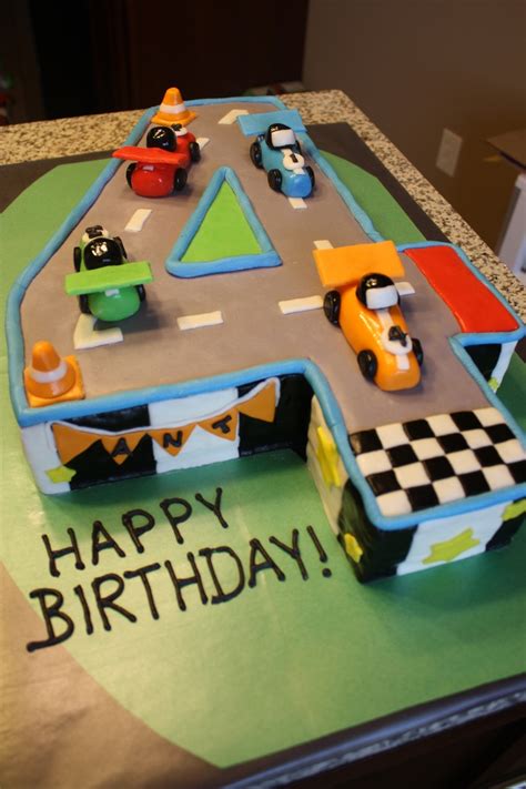 Race Car 4Th Birthday Cake - CakeCentral.com