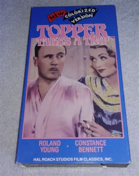 TOPPER TAKES A Trip VHS Colorized Roland Young Constance Bennett Play Tested $7.99 - PicClick