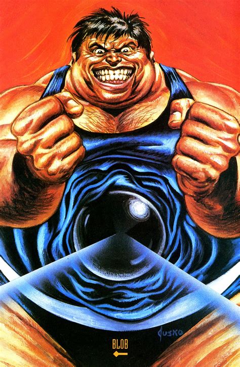 Blob by Joe Jusko | Comic villains, Marvel, Marvel cards