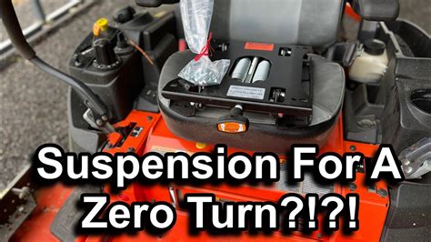 Trac Seats Suspension Kit on Kubota Z-421 [ In Depth Install and First Impressions! ] - YouTube