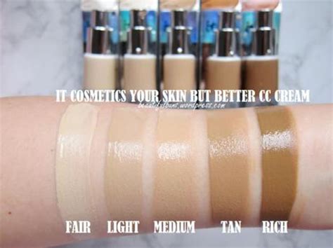 Review/Swatches: It Cosmetics Your Skin But Better CC Cream – All 5 Shades - Paperblog