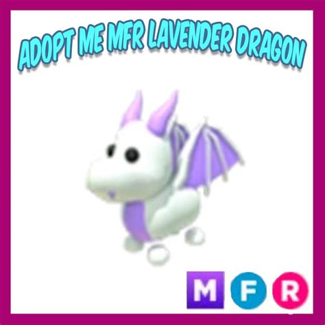 Roblox Adopt Me MFR Lavender Dragon mega Neon Fly Ride - Etsy UK