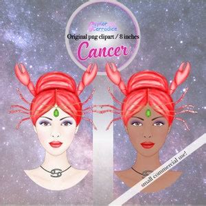 Cancer Clipart Star Sign Clip Art Celestial Graphics Planner - Etsy UK