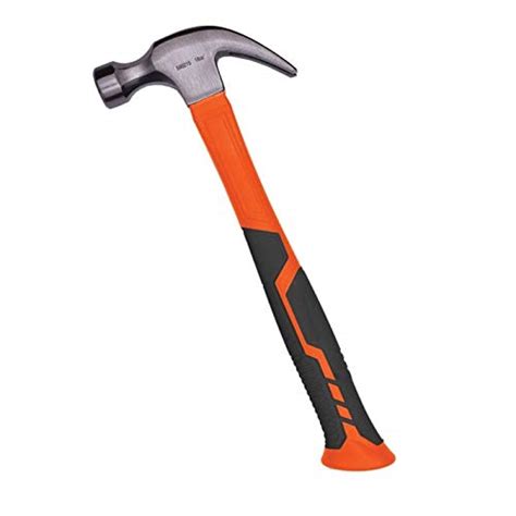 Edward Tools 16 oz Claw Hammer with Fiberglass Handle – All Purpose Hammer with Forged Hardened ...