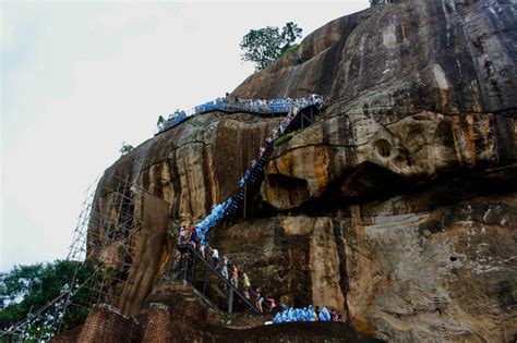 Visiting Sigiriya rock fortress in Sri Lanka. It's a long climb. But it ...